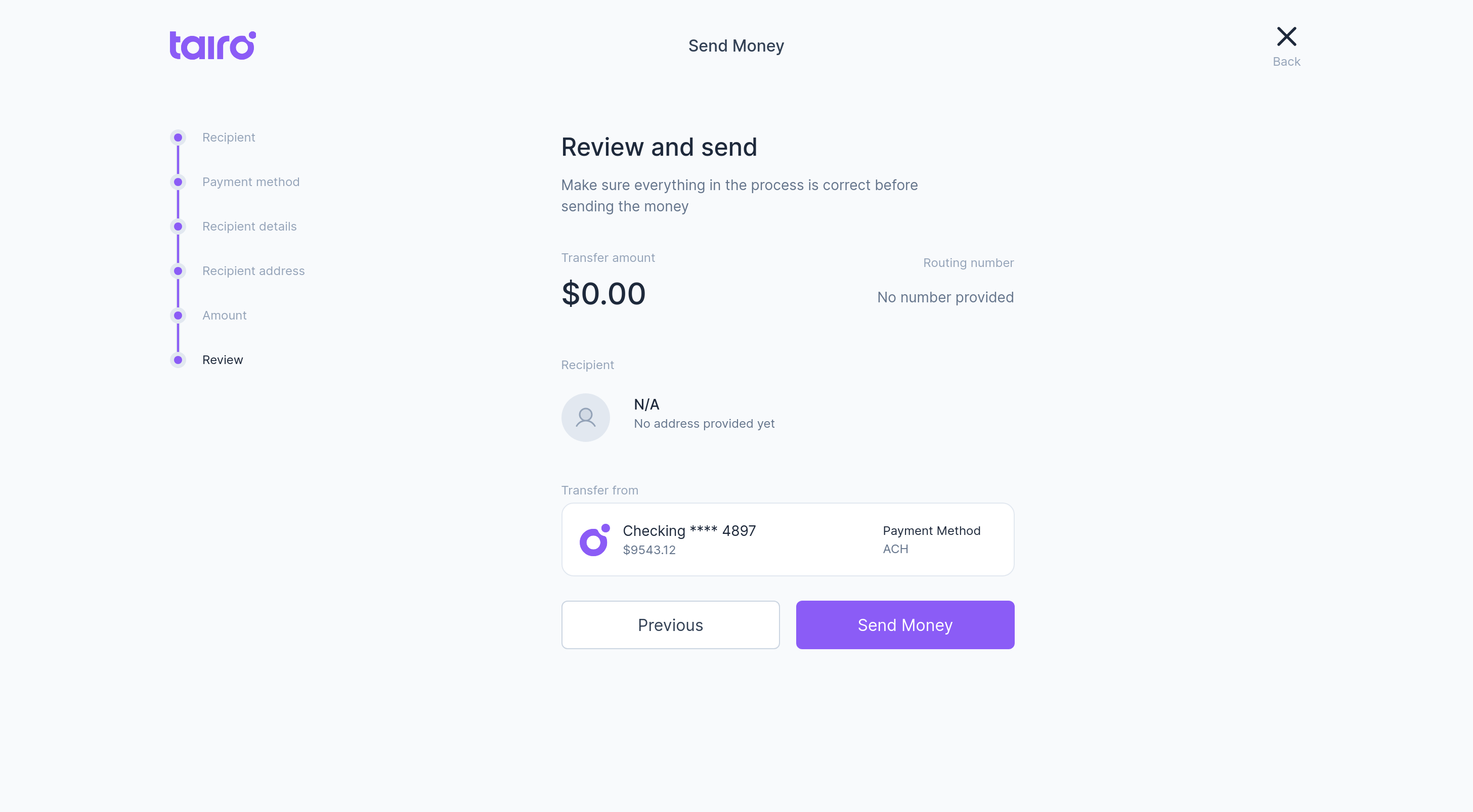 Tairo - Send - Step 6